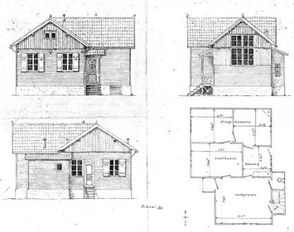 tekening huis Bourg-la-Reine